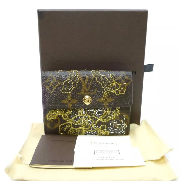 LOUIS VUITTON Ludlow Monogram Dentelle Lace Card Coin Purse - Picture 1 of 14